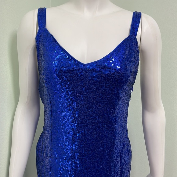 Blue sequin Homecoming mini dress NEW - Picture 2 of 7